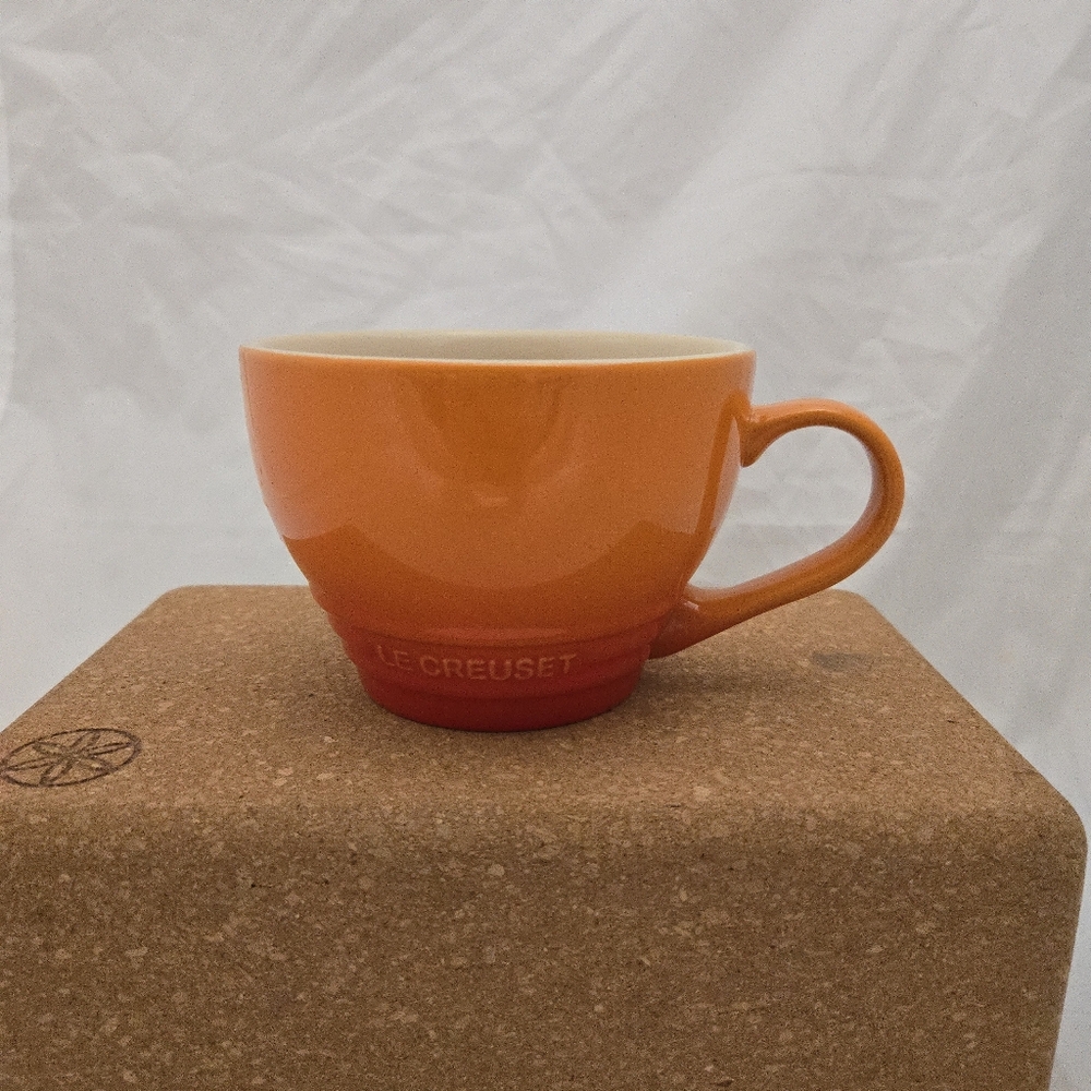 Le Creuset Flame Giant Cappuccino Cup Second Choix NWT Stoneware Mug
